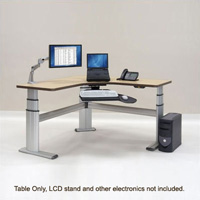 WorkRite Sonoma Value Equal Corner-3 Legs, Keyboard Cutout Table