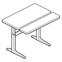 WorkRite Sierra Rectangular Bi-Level Electric Table