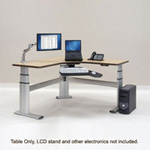 WorkRite Sonoma Value Equal Corner-3 Legs, Keyboard Cutout Table